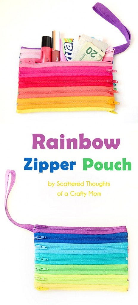 Make Rainbow Zipper Pouch