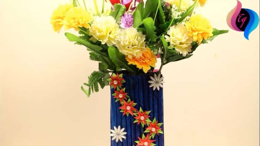 How to make best out of waste flower vase14