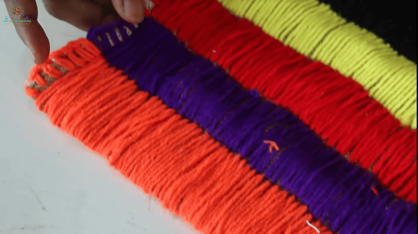 How to make doormats using woolen and jute rugs8