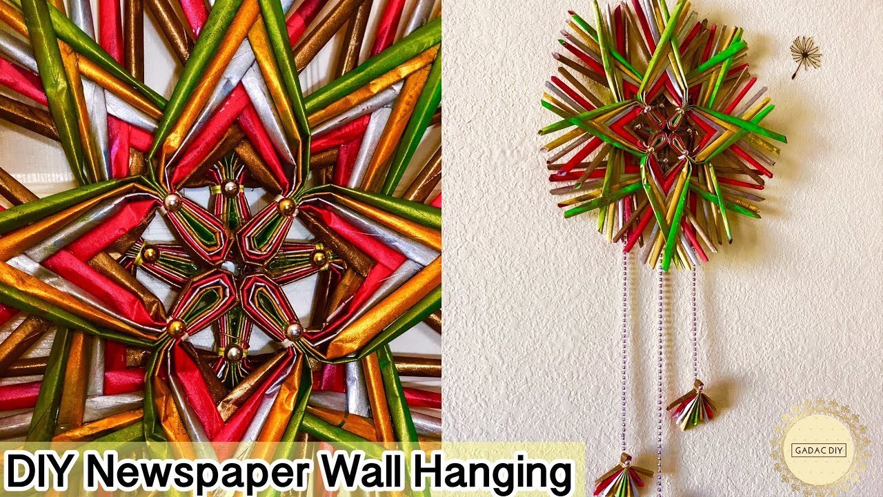 How to make newspaper wall hanging1