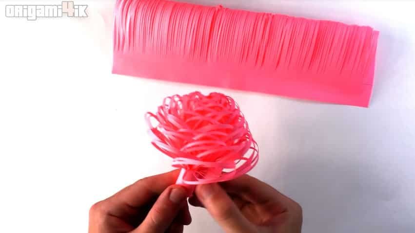 How to make fluffy paper flowers13