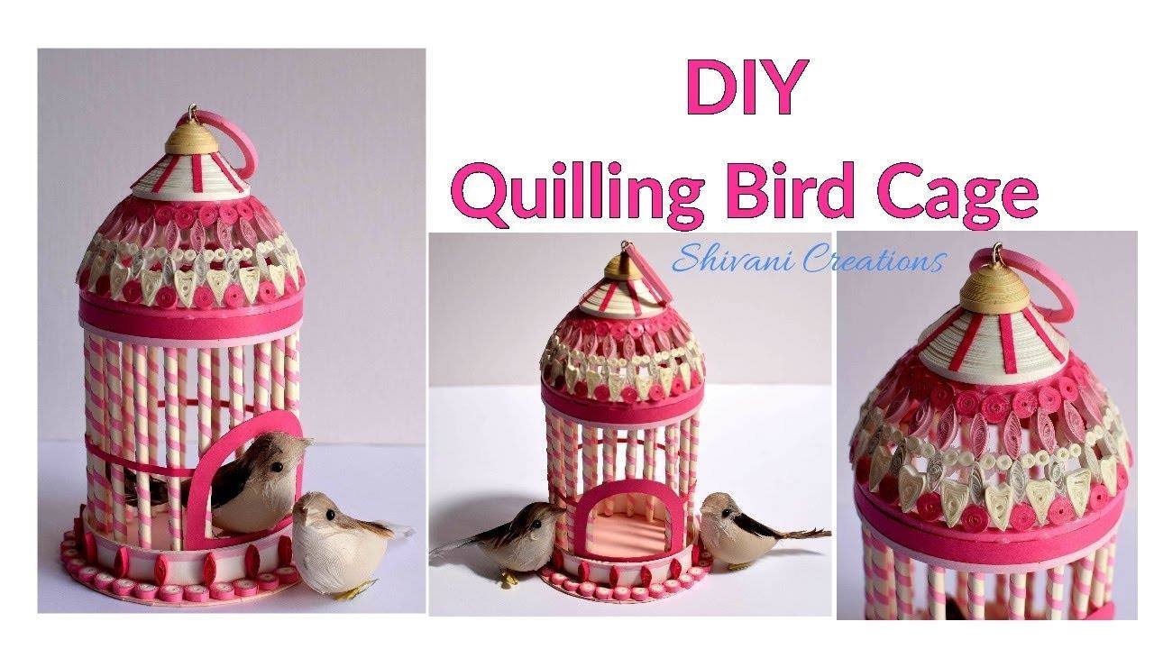 How to make quilled bird house1