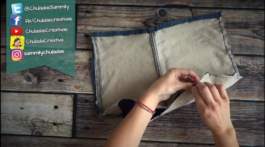 How to make summer bag with denim6