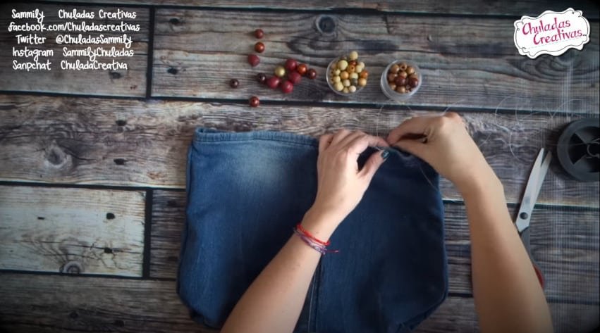 How to make summer bag with denim8