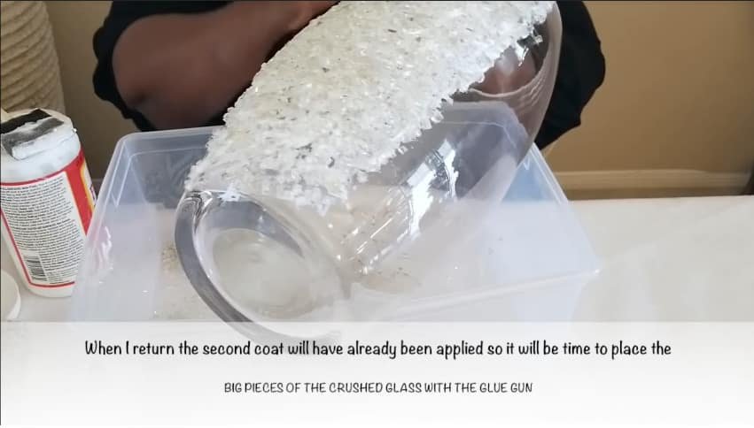 How to make vase from crushed glass8