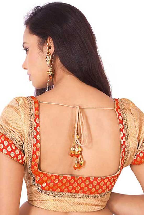 Stylish back hook designs for your Saree blouses1