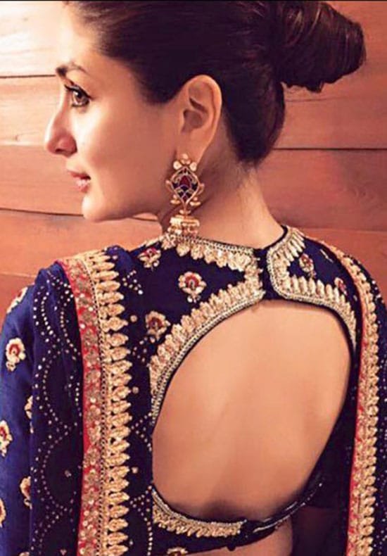 Stylish back hook designs for your Saree blouses16