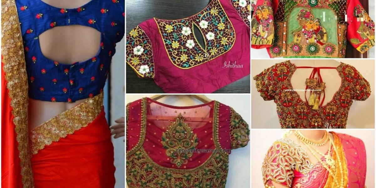 silk saree blouse designs 2019 images