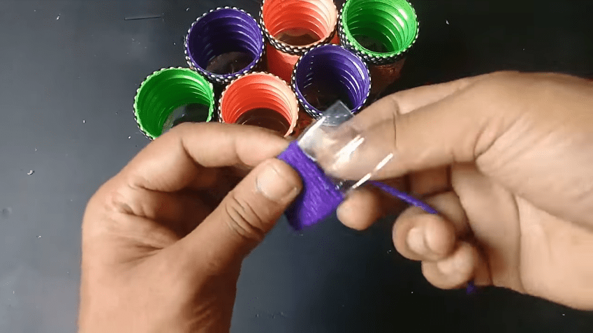 How to make an organizer from plastic bottle17