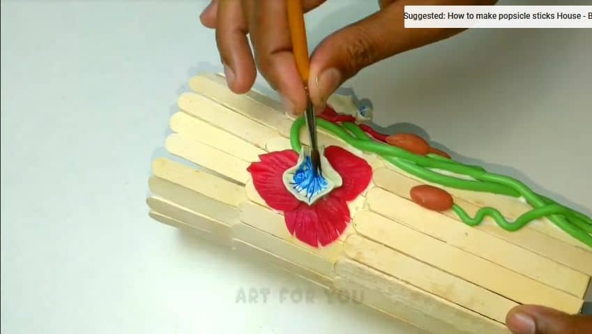 How to make flowerpot from popsicle sticks21