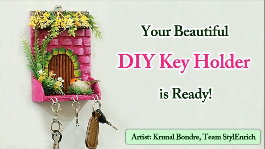 How to make unique key holder for wall17