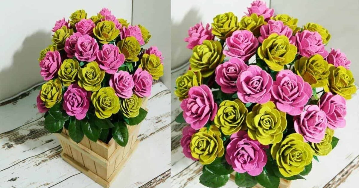 Empty Roses Carton Roses from Egg Carton Box - Get Easy Art and Craft Ideas