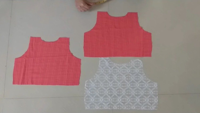 Designer baby frock cutting and stitching