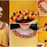 Elegant hand embroidery neck design