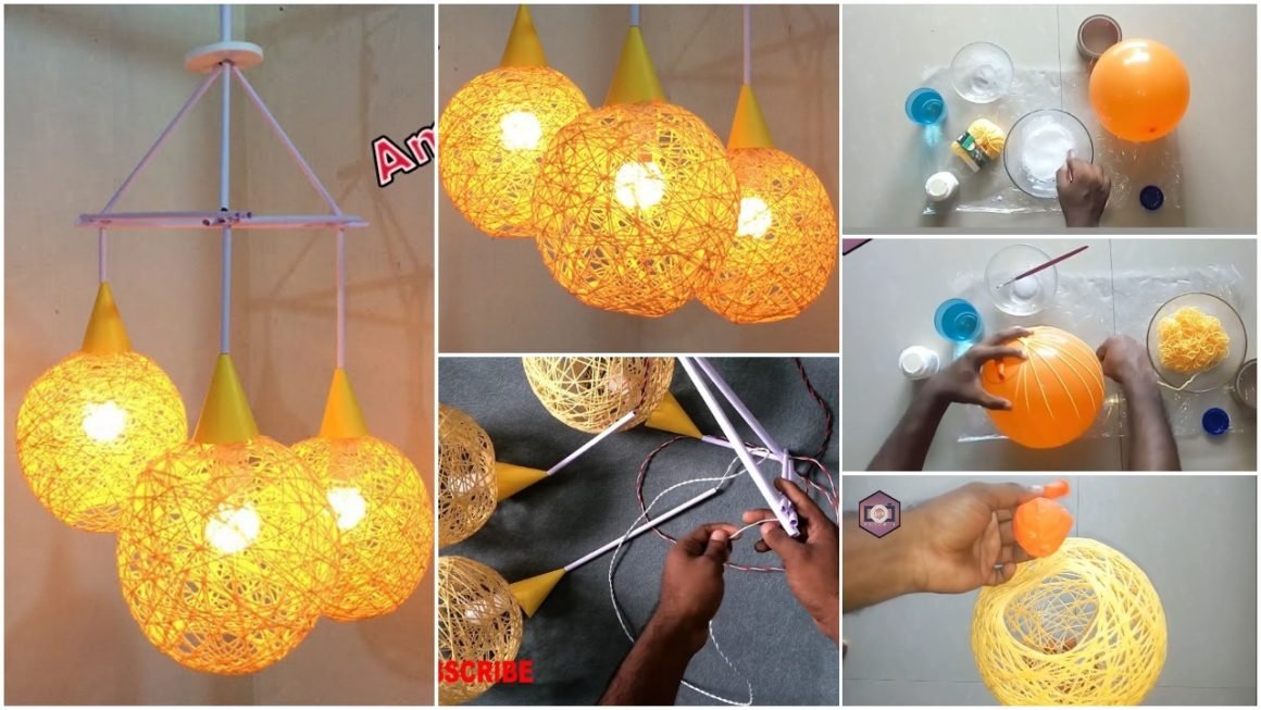 How to Make a Homemade Wrapped Balloon Lampshade