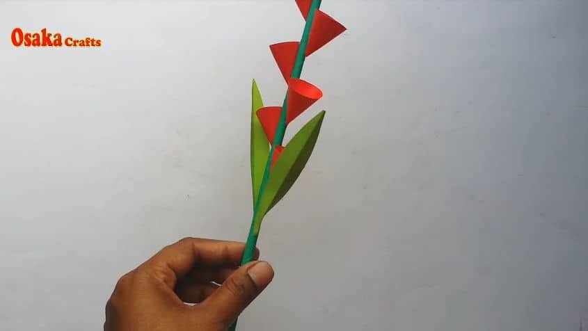 How to make beautiful paper flower stick for room decoration