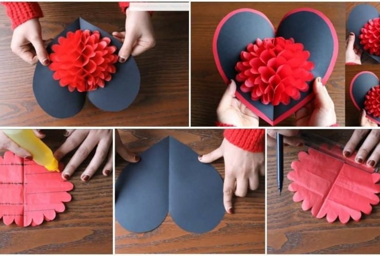 How to make flower pop up card
