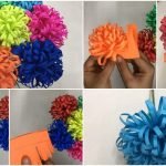 How to make fluffy flowers from paper