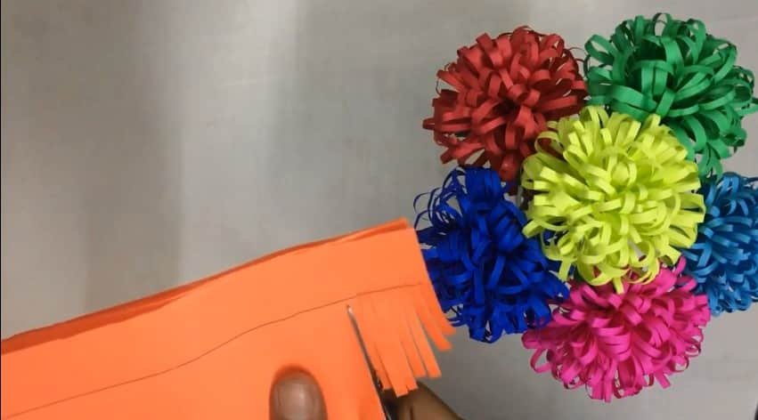 How to make fluffy flowers from paper