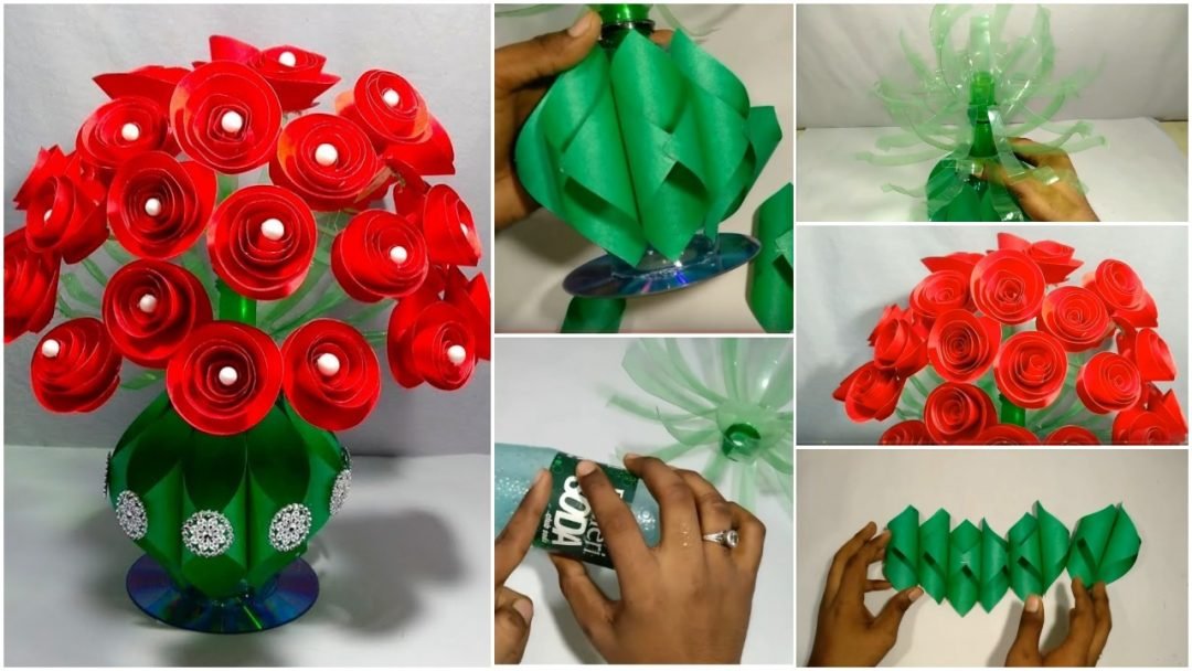 How to make paper flower bouquet