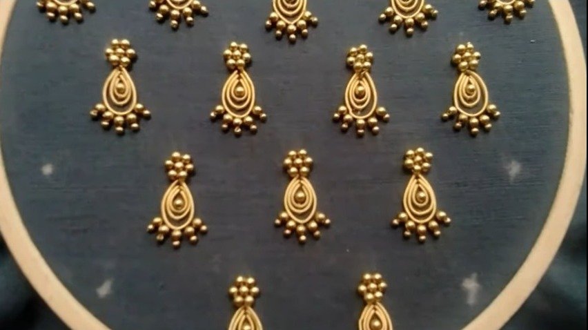 Zardosi work with beads for kurti