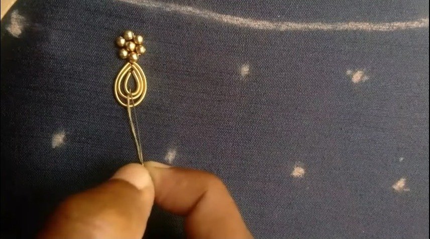 Zardosi work with beads for kurti