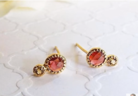 Beautiful Tiny Gold Stud Earrings