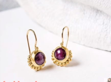 Beautiful Tiny Gold Stud Earrings