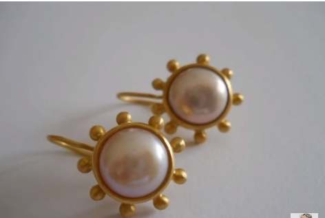 Beautiful Tiny Gold Stud Earrings