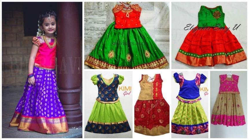 Stitch Pattu Pavadai, South Indian Traditional Dress For Girls | lupon ...