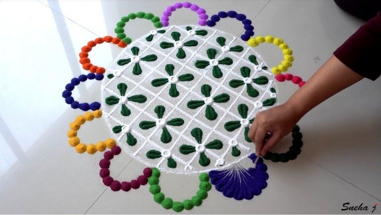 Easy and Quick Rangoli Design