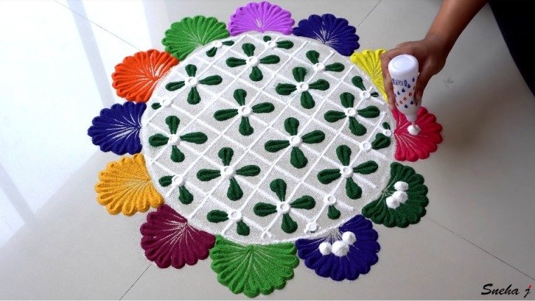 Easy and Quick Rangoli Design