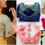 Fancy back side blouse designs