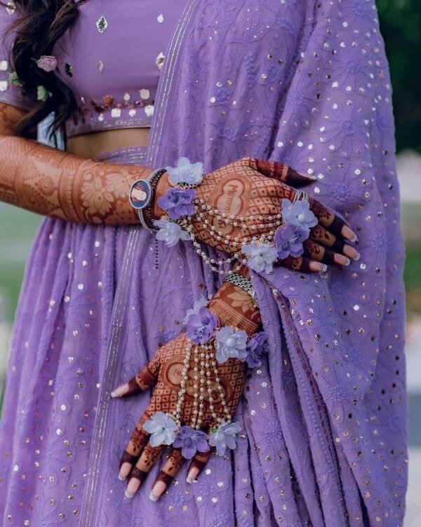 Lavender beauty floral hathphool jewellery