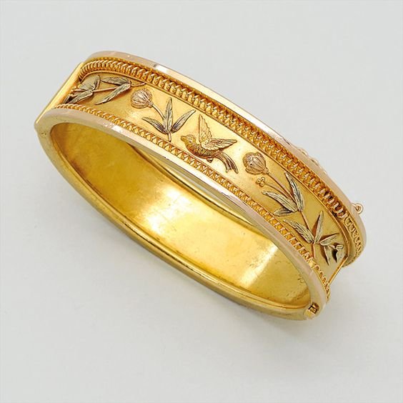 Gold Bangles with Unique Design