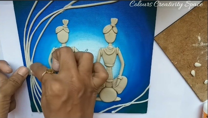 Easy Tribal Clay Art Mural for Beginners