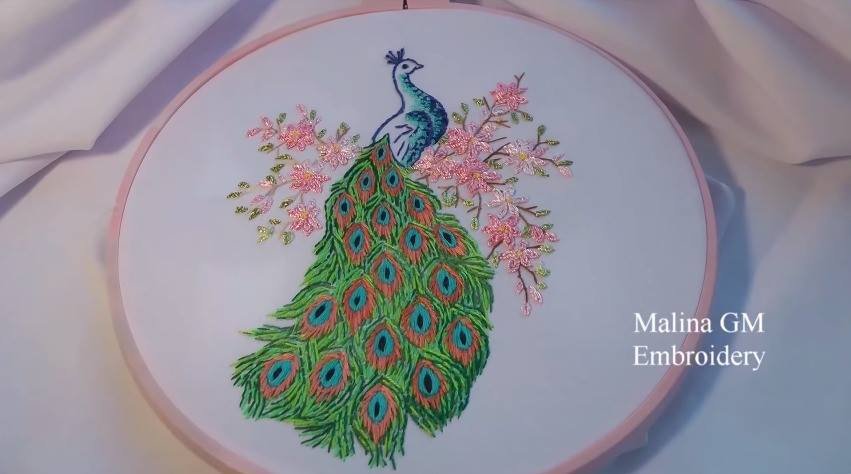 How to Do Hand Embroidery Peacock