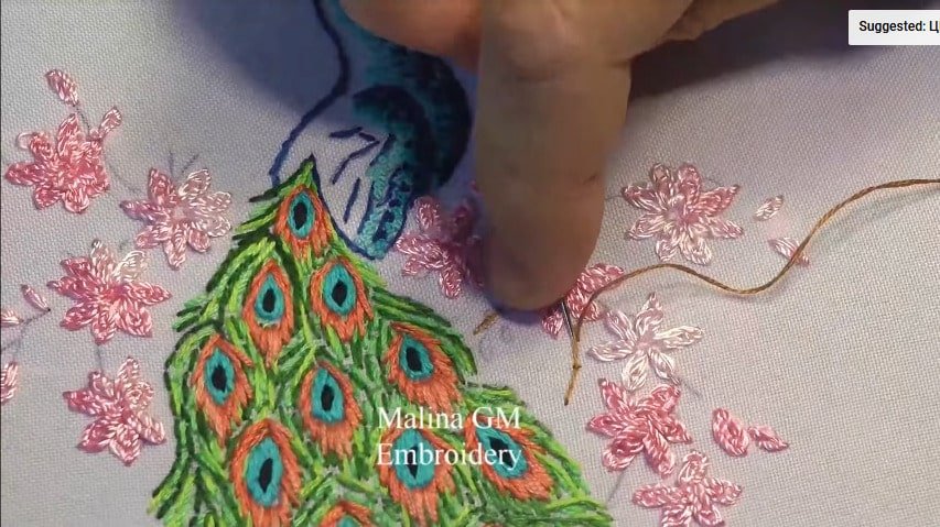 How to Do Hand Embroidery Peacock