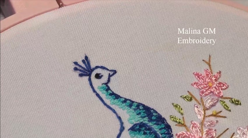 How to Do Hand Embroidery Peacock