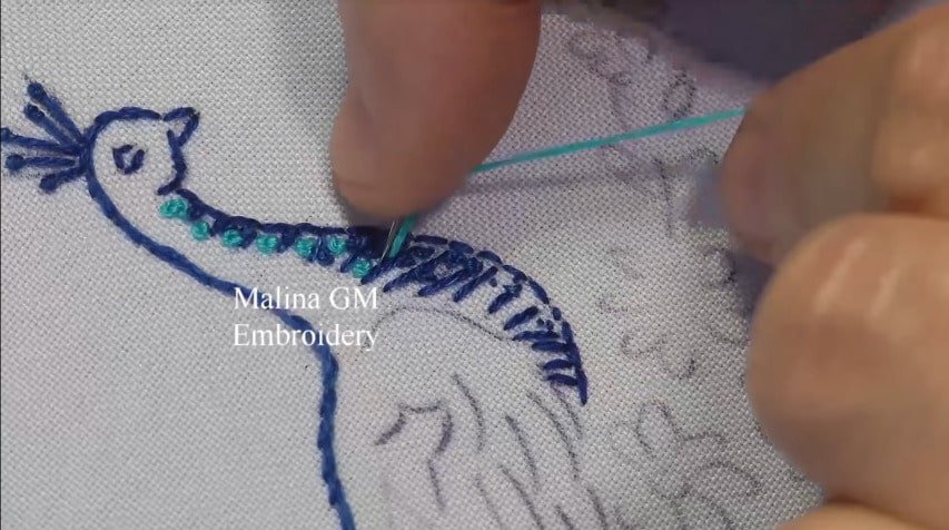 How to Do Hand Embroidery Peacock