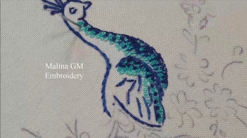 How to Do Hand Embroidery Peacock