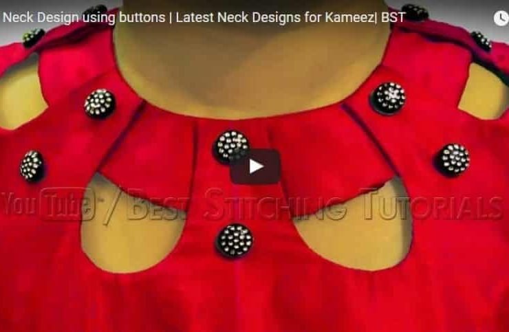 Kurti Neck Design Using Button