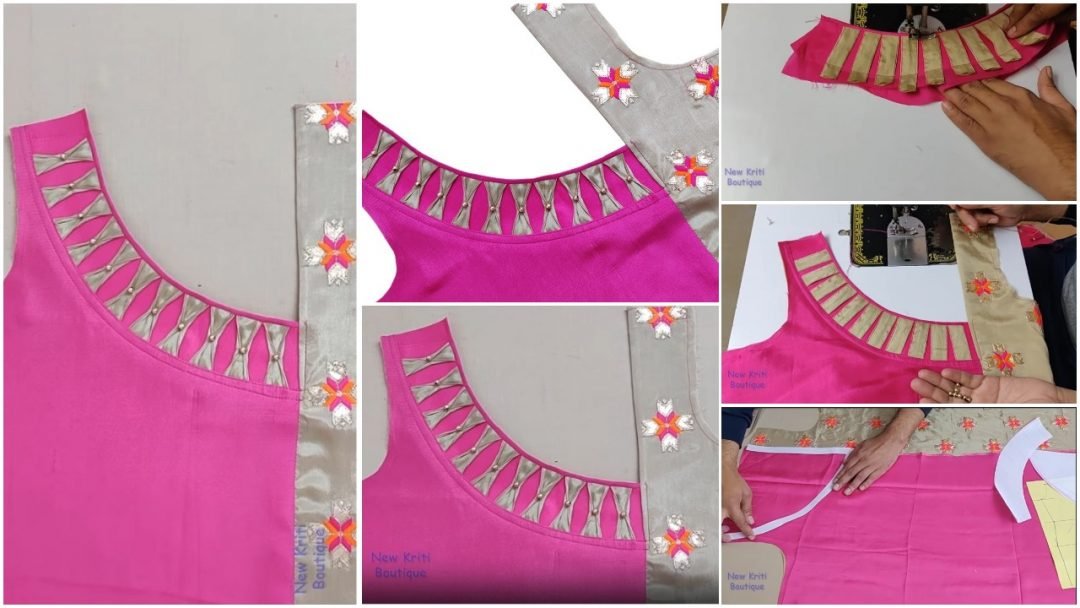 Kurti Neck Design Cutting and Stitching