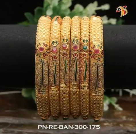 Latest 6 Pieces Gold Bangle Designs