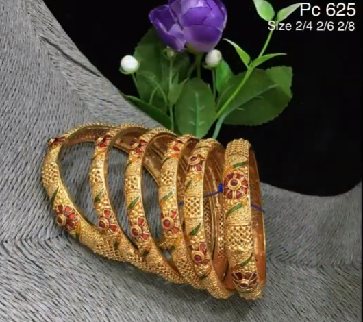 Latest 6 Pieces Gold Bangle Designs