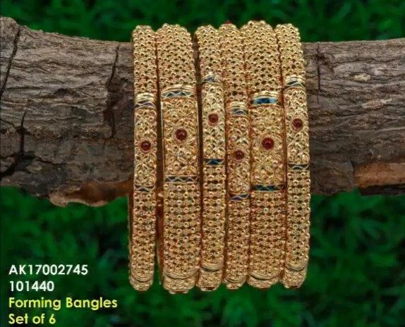 Latest 6 Pieces Gold Bangle Designs