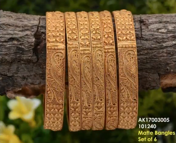 Latest 6 Pieces Gold Bangle Designs