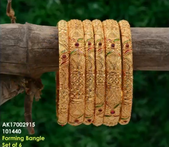 Latest 6 Pieces Gold Bangle Designs