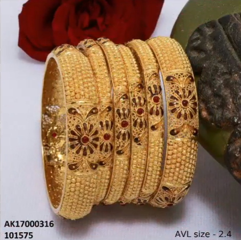 Latest 6 Pieces Gold Bangle Designs