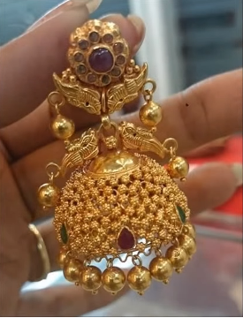 Latest Gold Antique Jhumka Designs